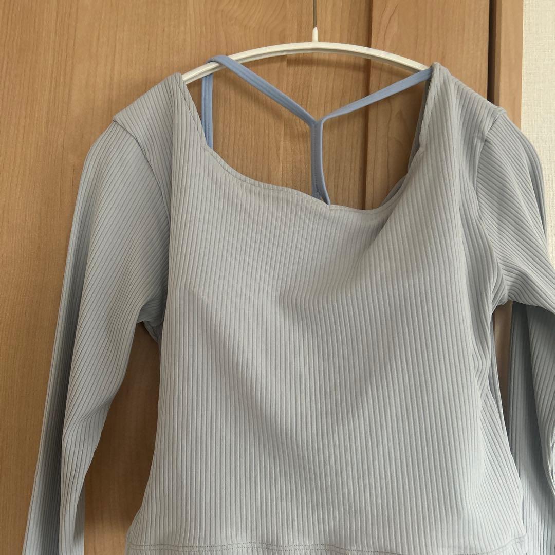 【SUKALA 】ブラトップ付きリブカシュクールトップス　リントスル　Mサイズ
