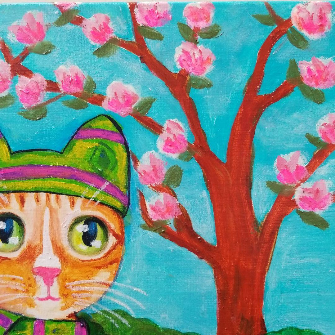 油絵　専用　自転車に乗るエースくん