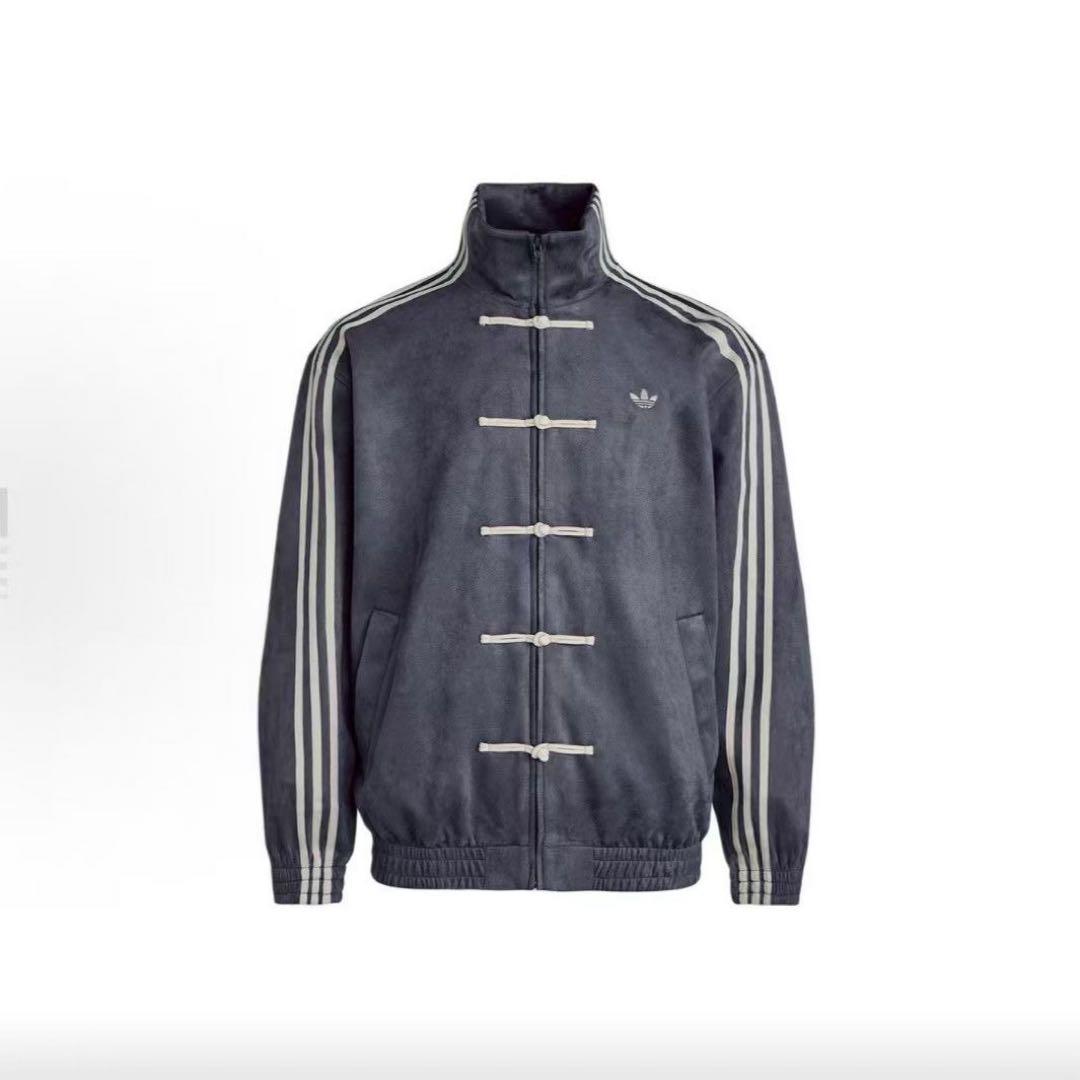 adidasアディダス 中国限定 蛇年トラックジャケット ダークグレーLサイズ”