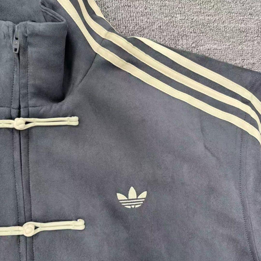 adidasアディダス 中国限定 蛇年トラックジャケット ダークグレーLサイズ”