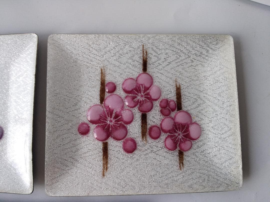 美術 七宝焼 銘々皿 飾り皿 5客セット 新品 未使用 です。