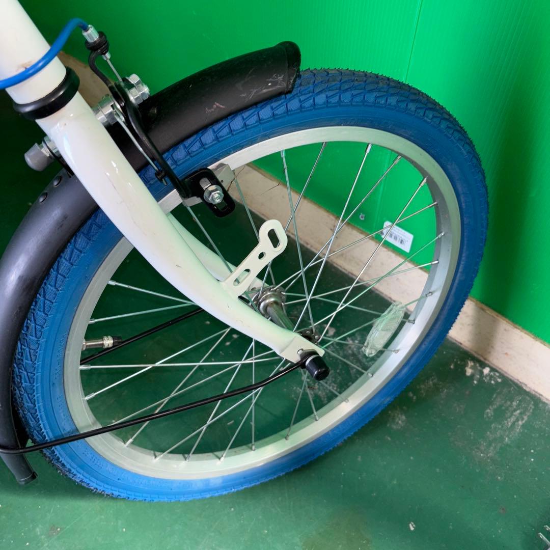 GRAPHIS 折りたたみ自転車 ホワイト/ブルー