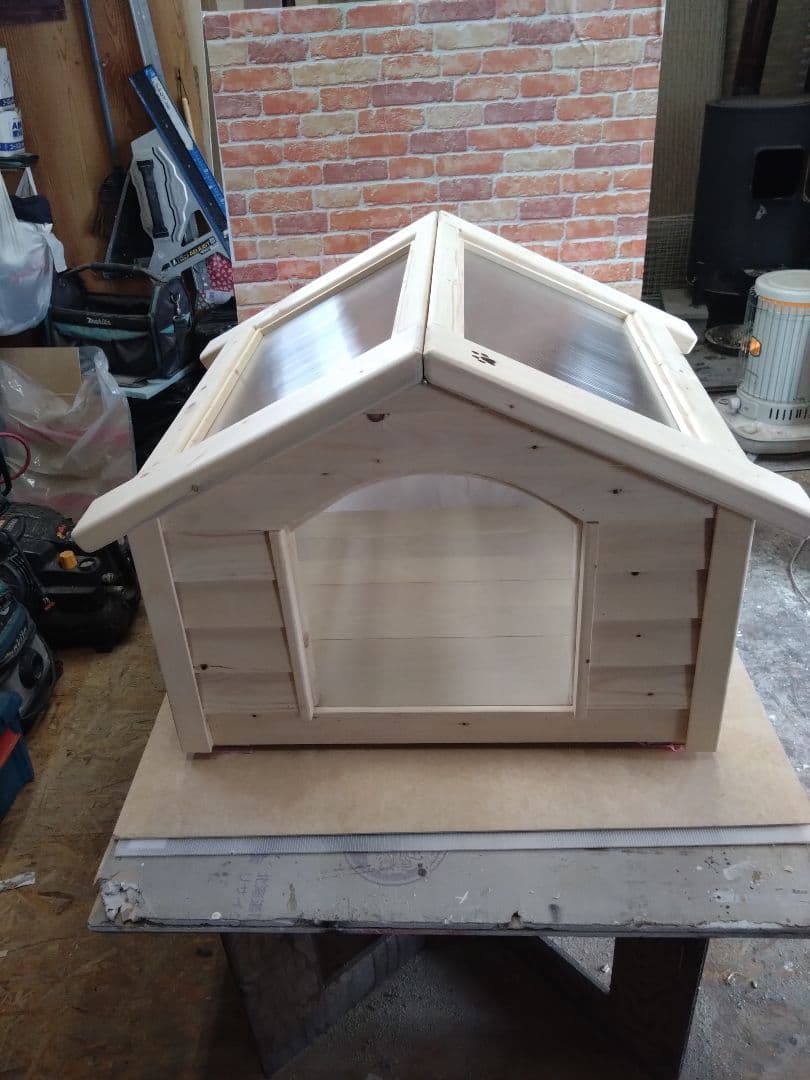 職人手作り 木製ペットハウス「Kenno」初号機　小型犬・猫用／室内用／特典付