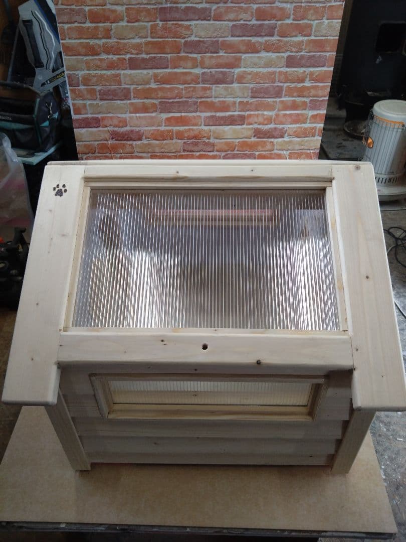 職人手作り 木製ペットハウス「Kenno」初号機　小型犬・猫用／室内用／特典付