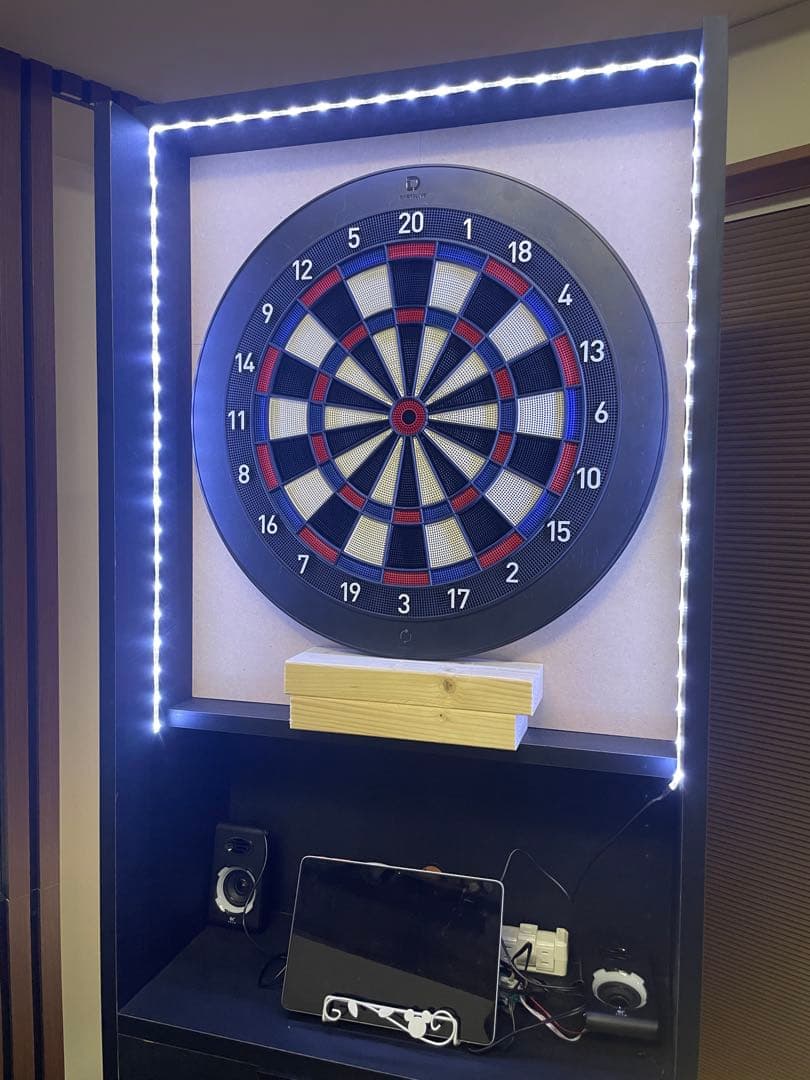 オーダーメイド　ダーツ台　収納スペース付き【引き取り限定】