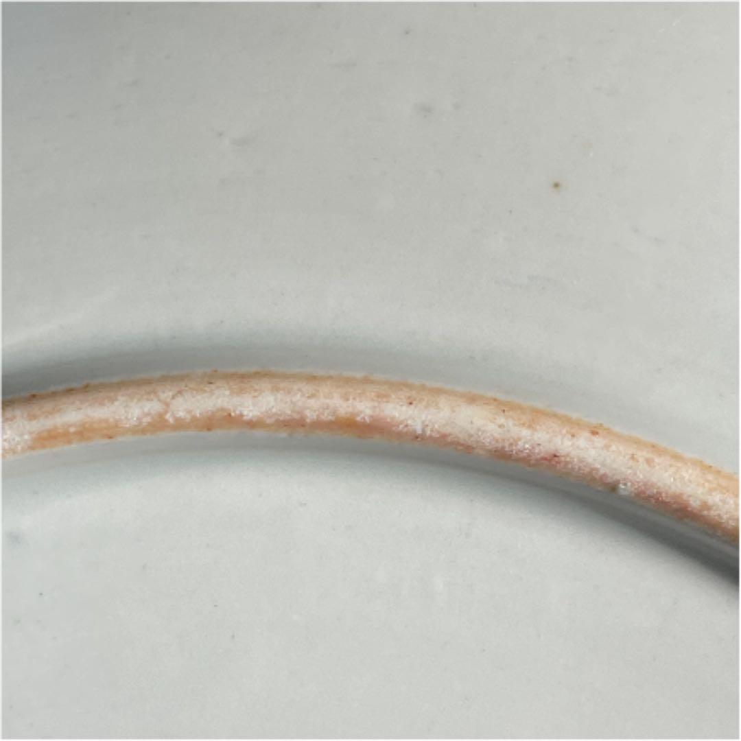 印判　染付大皿　花鳥図