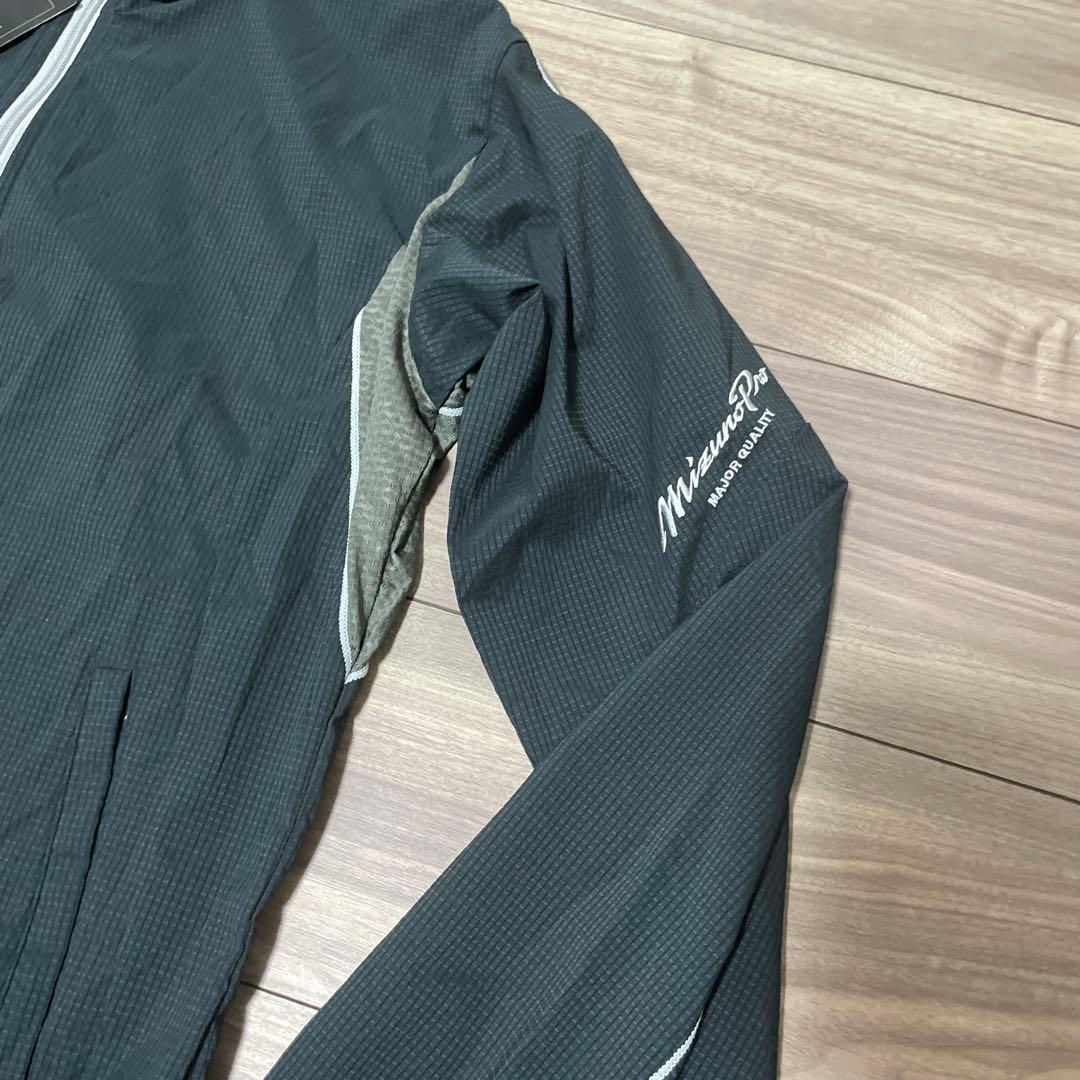 ミズノプロ 野球 ハーフジップジャケット長袖 ブラック Mサイズ