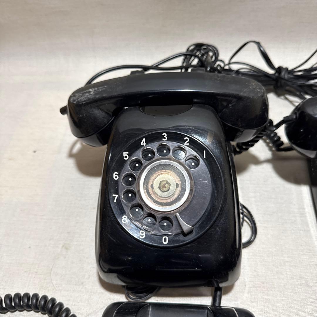 60s 昭和レトロ Japan 黒電話 ダイヤル式電話機 6台まとめ売り セット