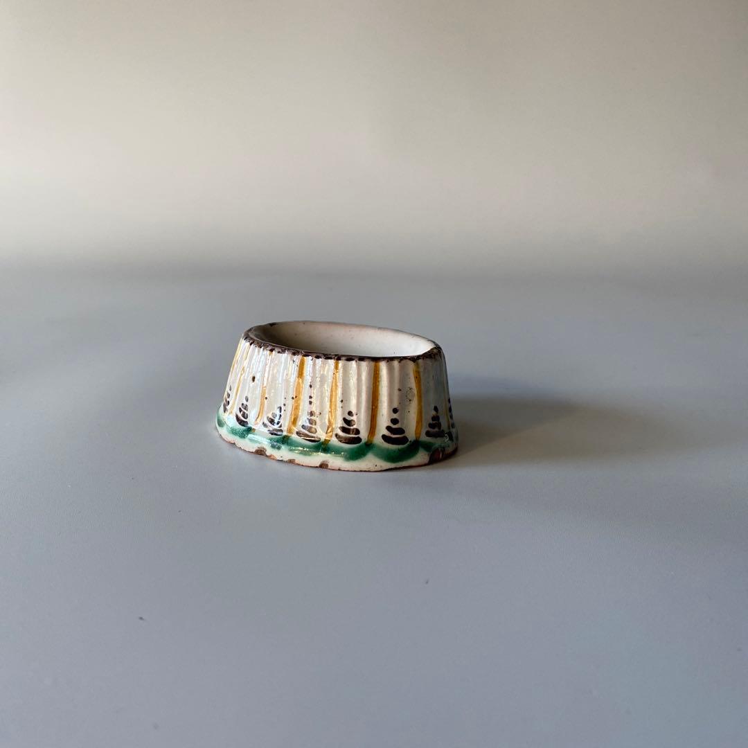 錫釉 ファイアンス 蓋置 18世紀 フランス デルフト 骨董 アンティーク 茶人