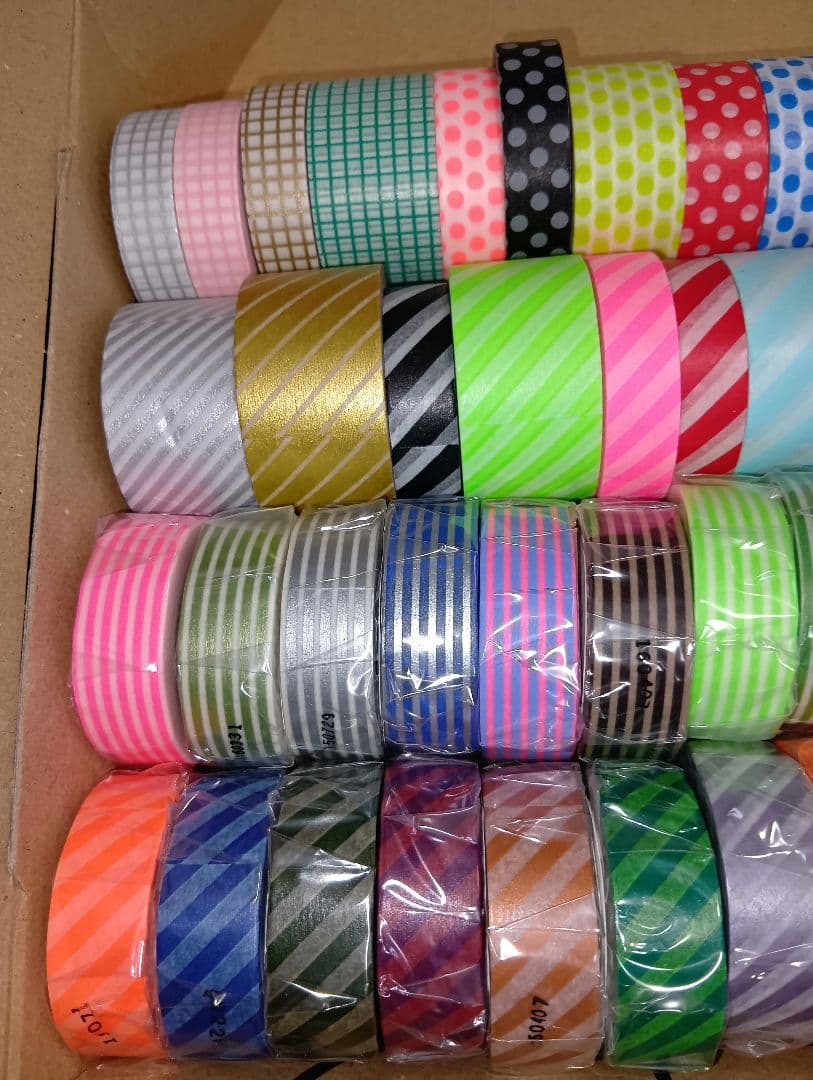 mt　マステ　詰め合わせ　カラバリ　方眼　ストライプ　ドット　ボーダー