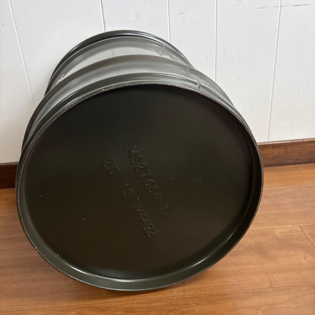 美品　米軍　実物　ペール缶　ドラム缶　ODグリーン　送料無料