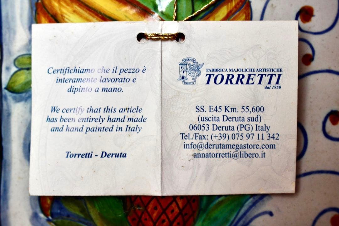 イタリア雑貨【デルータ　マヨルカ焼き　壺　花瓶】