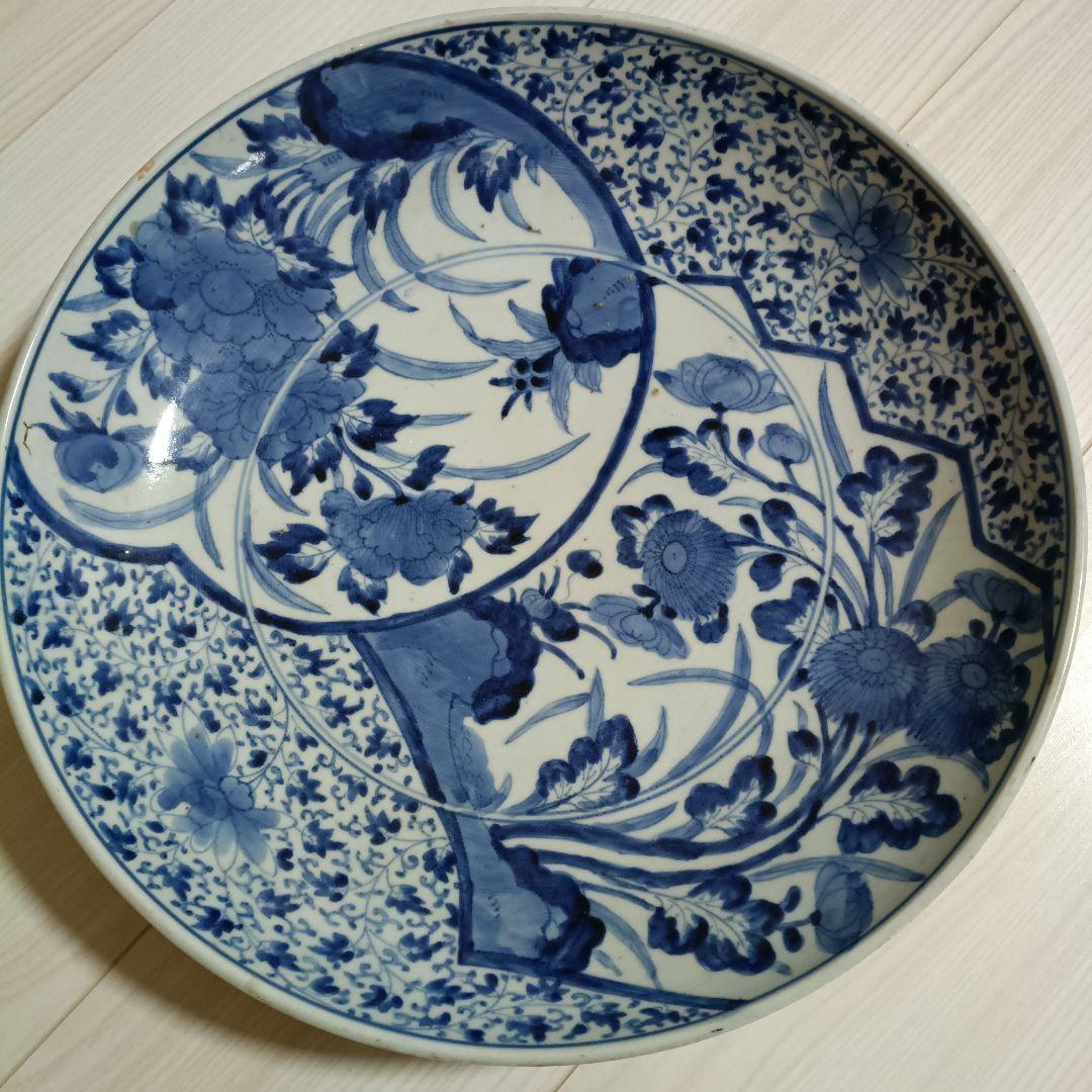 古伊万里 　大皿　飾皿　直径約３８cm