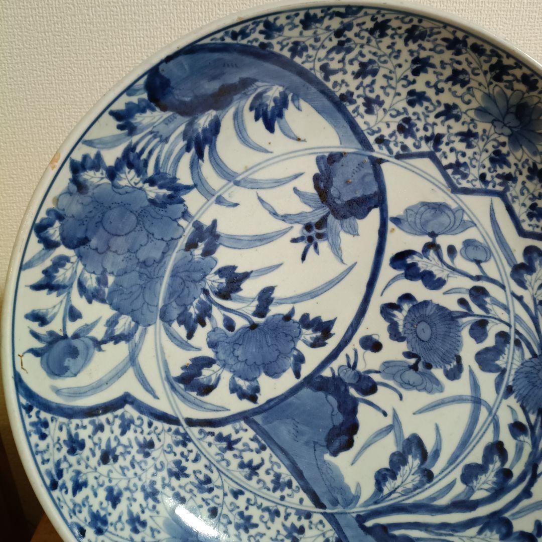 古伊万里 　大皿　飾皿　直径約３８cm