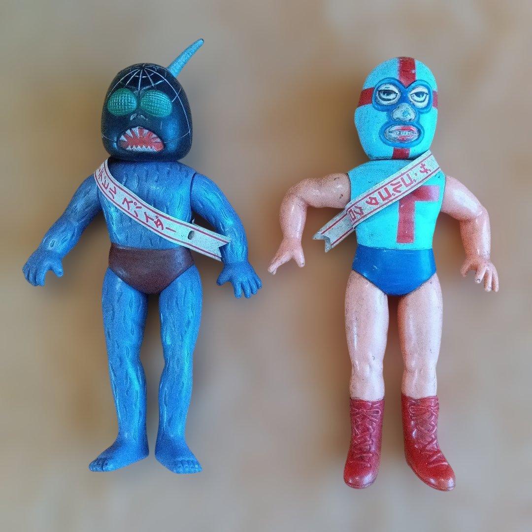 昭和レトロ 中嶋製作所 タイガーマスク ソフビ ゴルゴタクロス デビルスパイダー