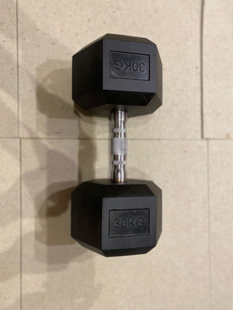 30KG 六角形ダンベル ゴムコーティング