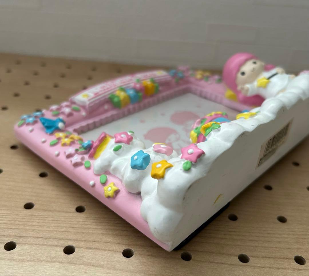 希少★キキララ　L判写真立て　陶器製　昭和レトロ　リトルツインスターズ　サンリオ