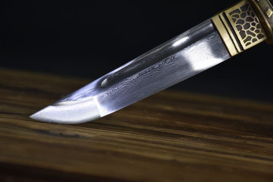 月を閉じ花を恥じる 古兵器   武具　刀装具　日本刀　模造刀 肋差   短刀