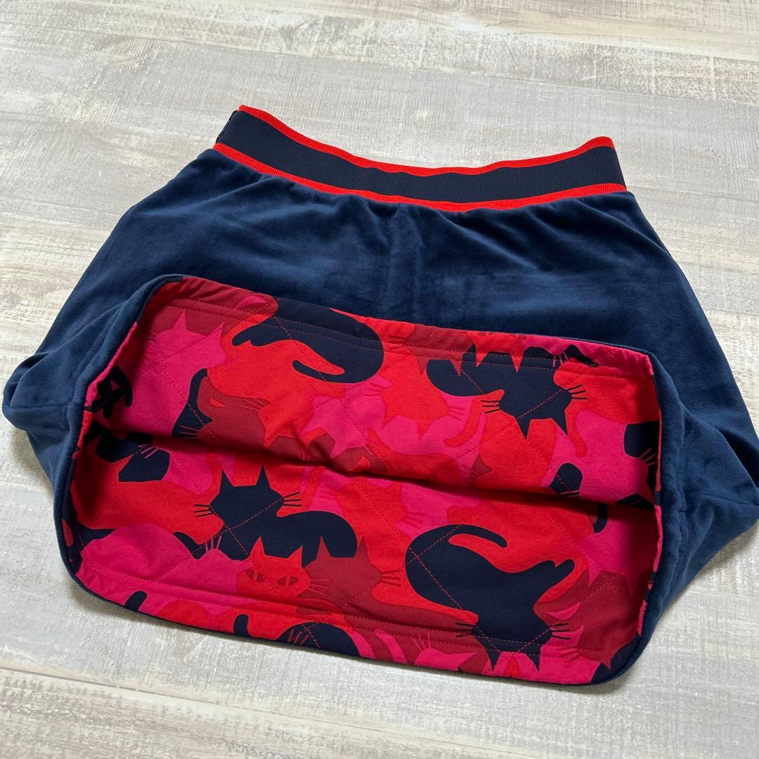 ルコックスポルティフゴルフ★猫柄★セットアップ★中綿★リバーシブル★【サイズS】