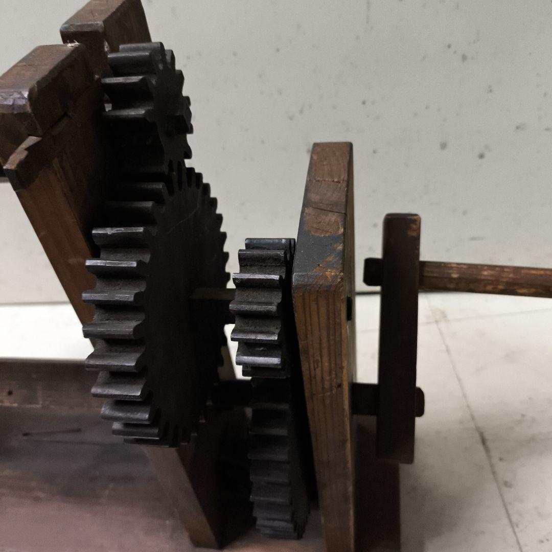 骨とう品★多分木工糸車★動作確認します★100年経っているかな？