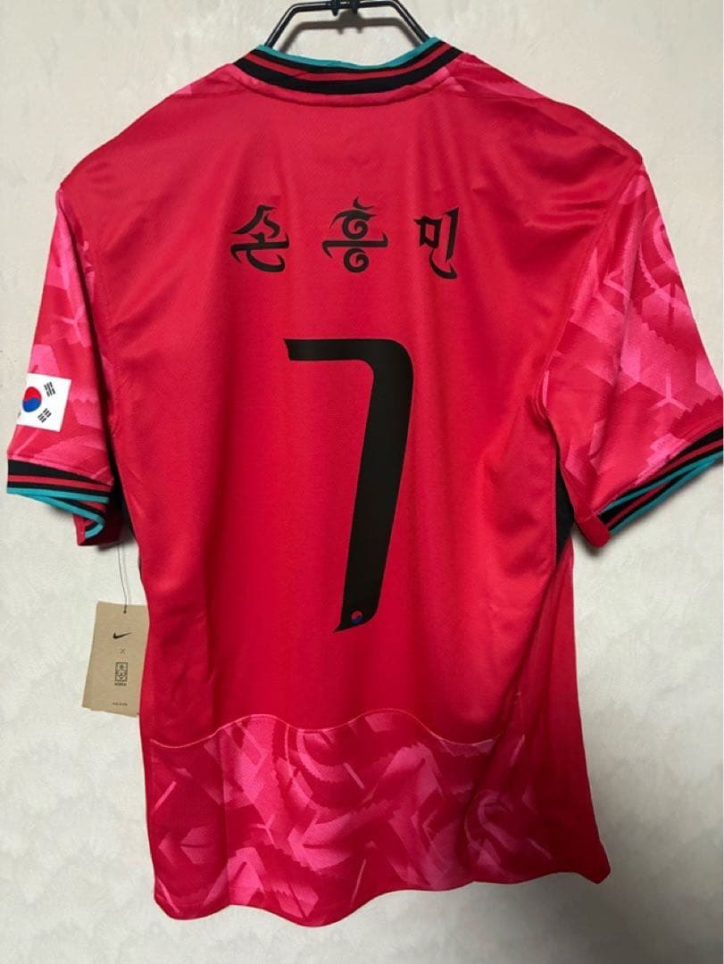 韓国代表 ユニフォーム ハングル文字 マーキング Lサイズ 新品 ソンフンミン
