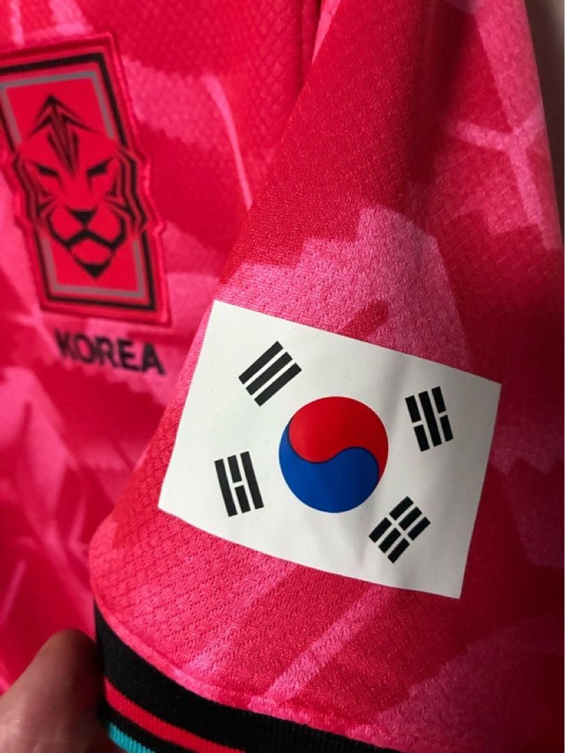 韓国代表 ユニフォーム ハングル文字 マーキング Lサイズ 新品 ソンフンミン