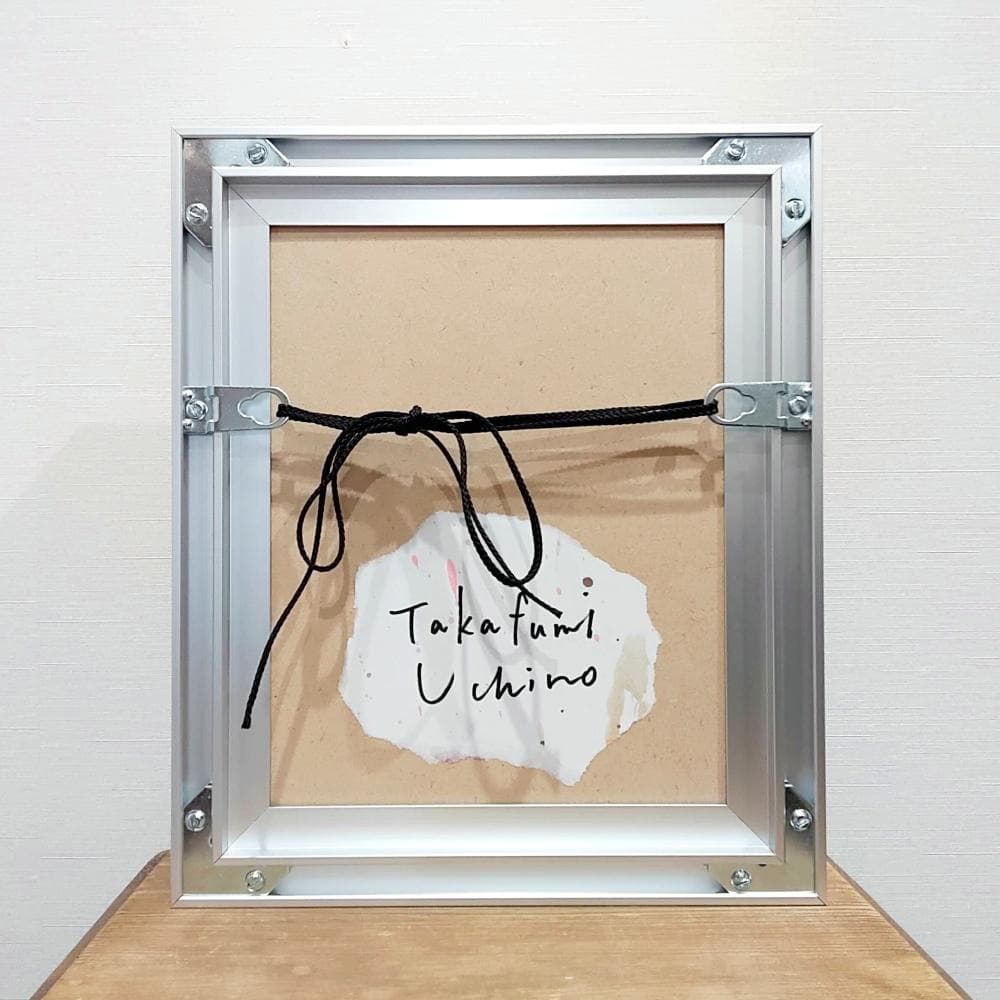 内野隆文　抽象画　F0号　絵画　現代アート　キャンバス　アクリル　美術　額縁