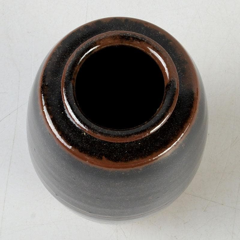 茶道具　松本鉄山作　大名物　鎗の鞘写　茶入　仕覆付　共箱　V　9598