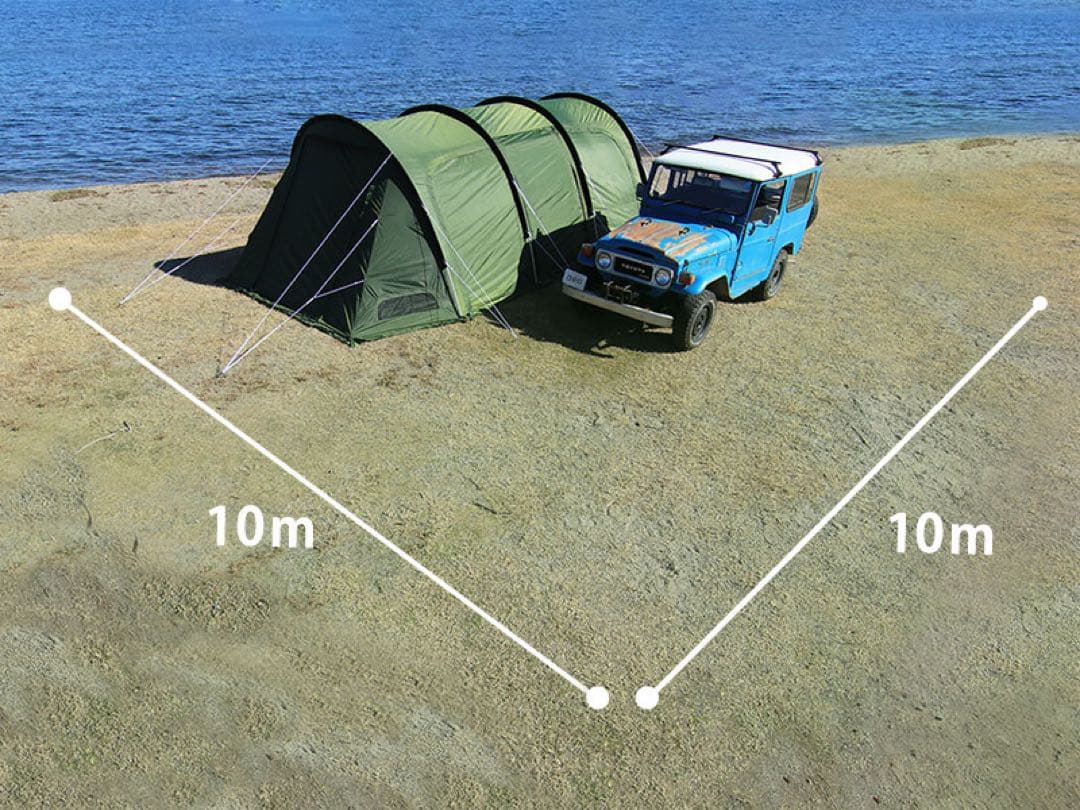 DOD カマボコテント3L カーキ マット インナー　座敷　シールド　ポール