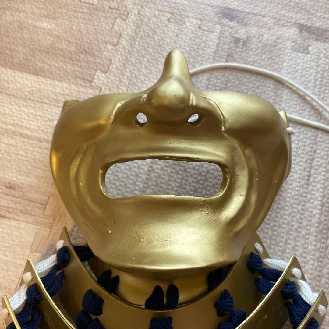 【着用可能】手作り面頬　武具　鎧兜　甲冑　等身大　半頬　　mempo mask