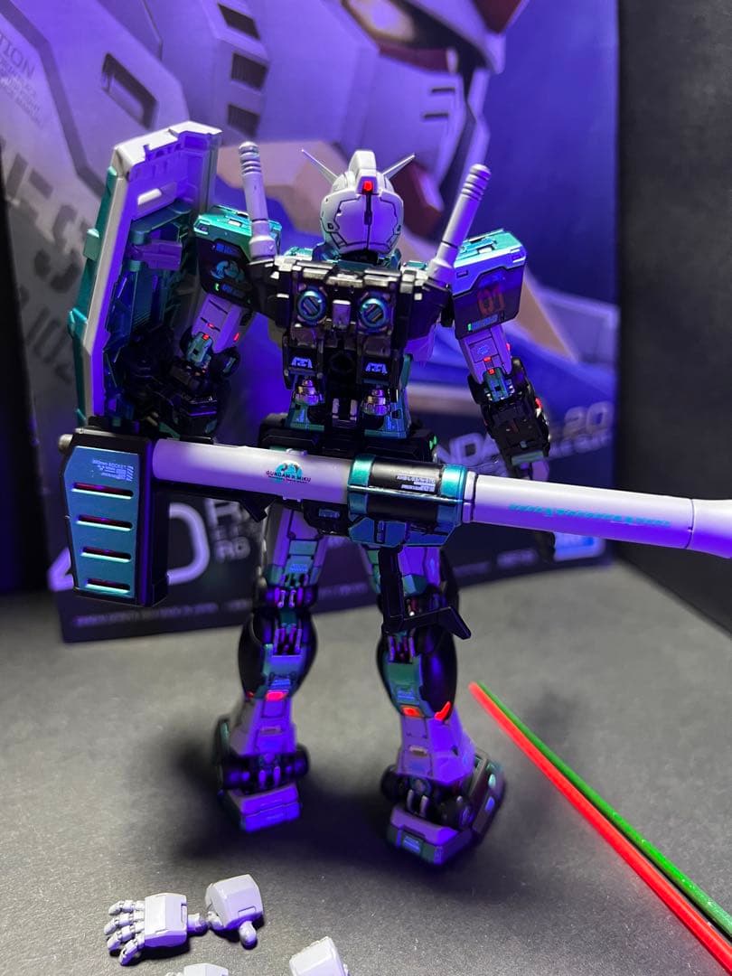 RG 1/144 RX-78-2ガンダムVer.2.0塗装完成品初音ミクカラー