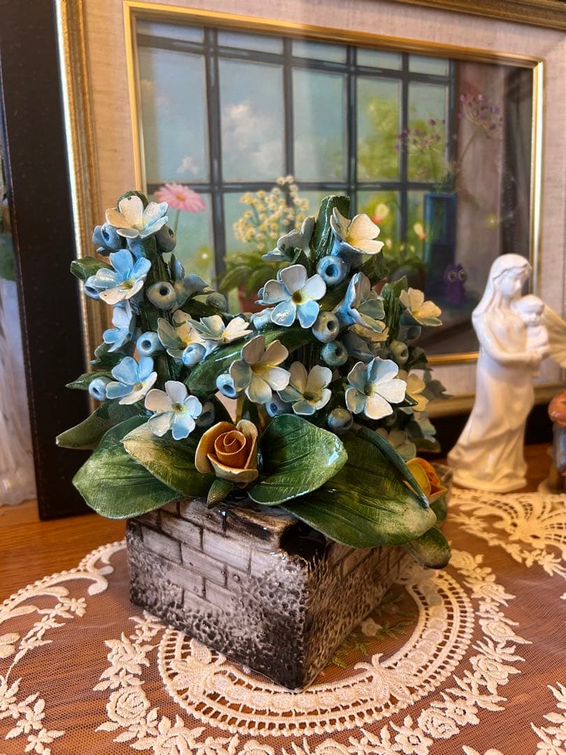 カポディモンテ　陶花　オブジェ　置物