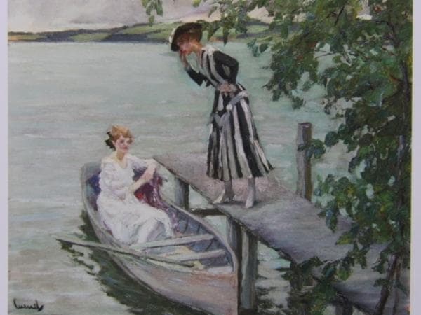 エドワード・カキュエル、An afternoon boating、希少画集より