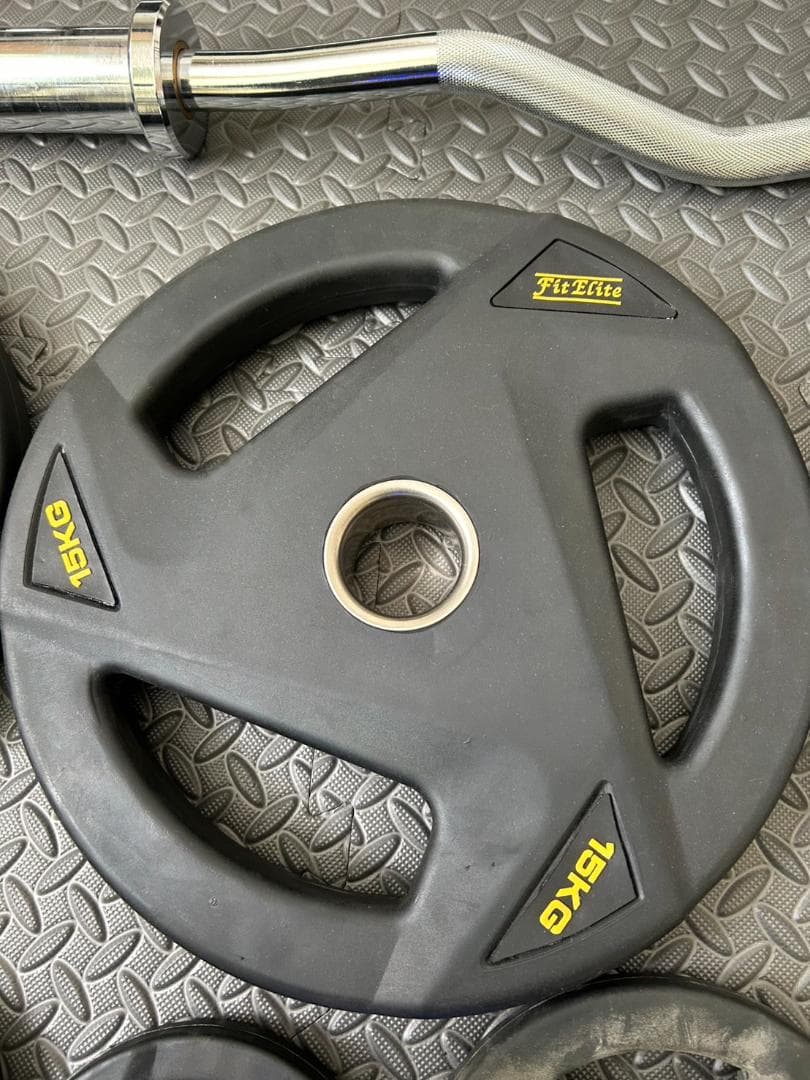 FitEliteオリンピックバーベル83KGセット シャフト+プレート+EZバー