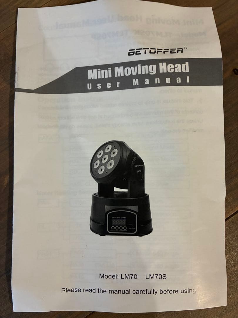 BETOPPER LM70S RGBW ムービングヘッドライト　４個セット