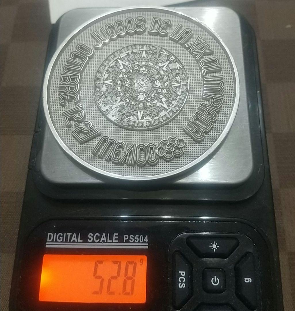 Silver52.8g メキシコオリンピック　銅-銀メダル 赤▪黒ケース　2個