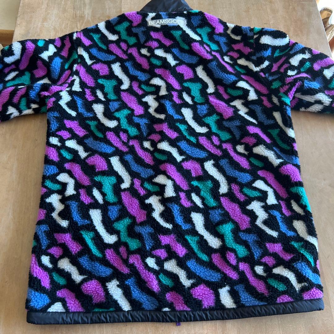 BEAMS GOLF カラフル フリースジャケット M★美品★保温性高し