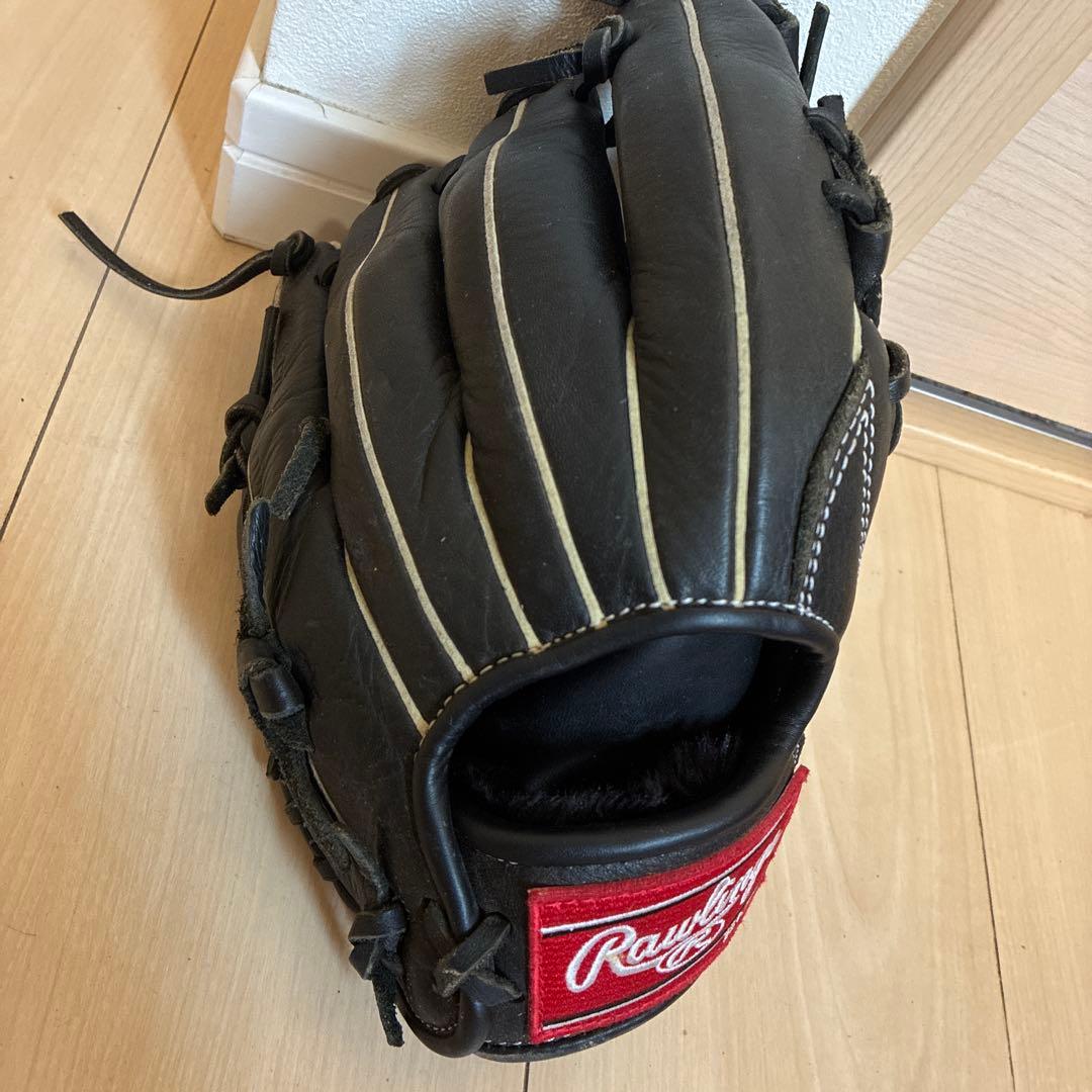 Rawlings 軟式グローブ 黒 ストライプ