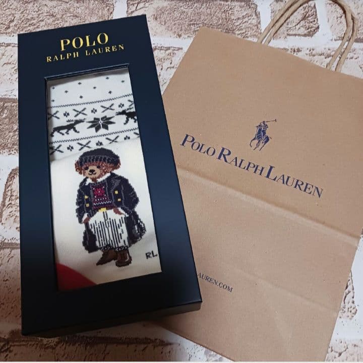 ラルフローレン　バスタオル　靴下　2足　ギフトBOX　袋