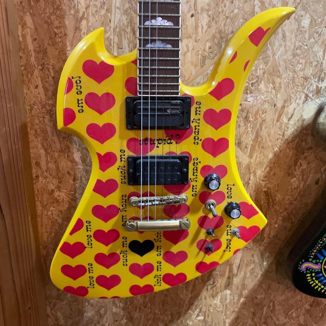 Burny イエローハート　hide MG ギター