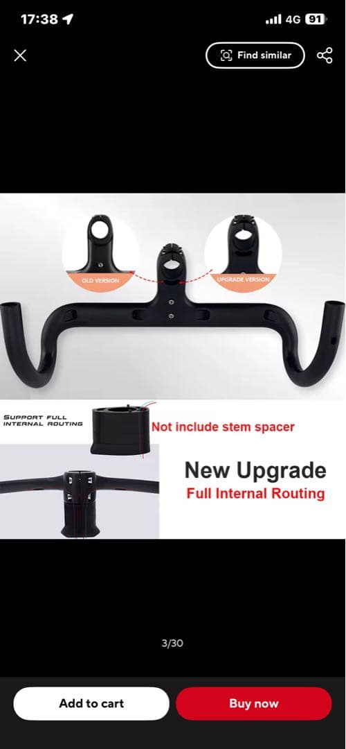 RXL SL カーボンハンドルバー OD2 28.6/31.8mm