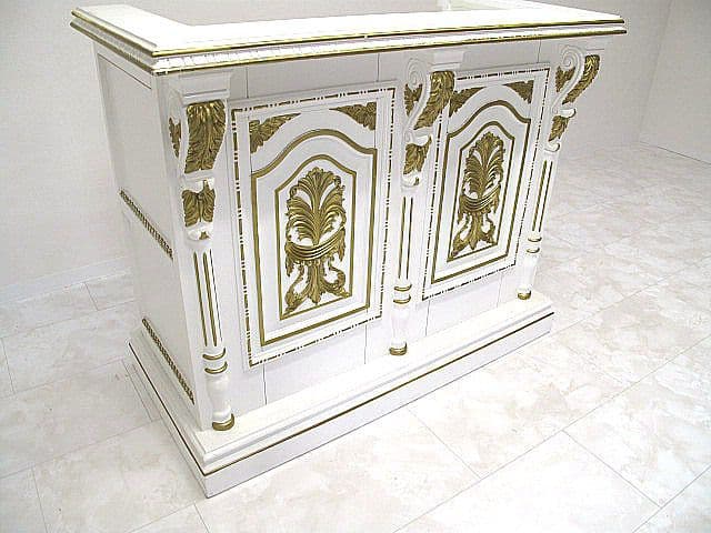 ロココ様式レジカウンター　　アンティーク調/ロココ調/レジ台/受付カウンター