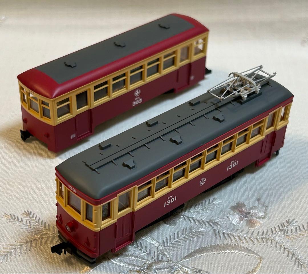 トミーテック 富井電鉄　猫屋線 直通用路面電気機関車＋客車/貨車セット　2両2点