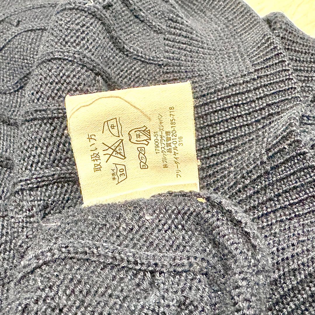 【極美品】ブルックス ブラザーズカントリークラブ　ケーブルニットベスト　紺　XL