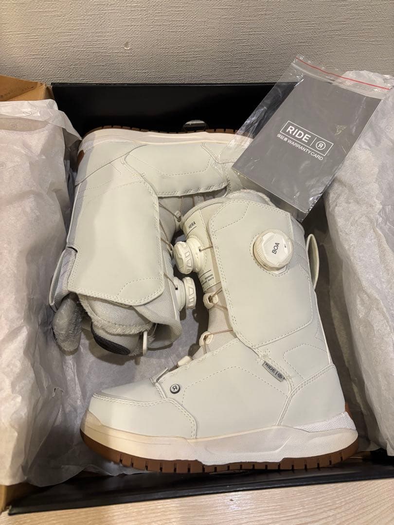 RIDE HERA ホワイト ブーツ ダブルボア 22~22.5cm
