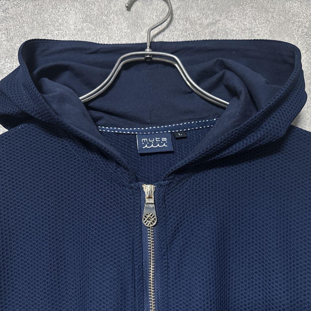 mutaMARINE ムータマリン バックロゴ メッシュ ジップ パーカー 長袖