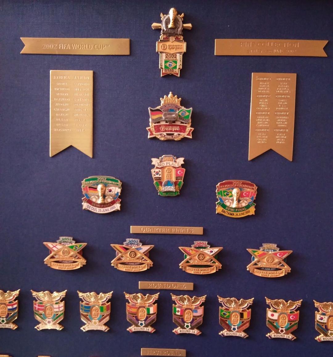 2002年 FIFA 日韓ワールドカップ 記念ピンバッジセット 限定品　額