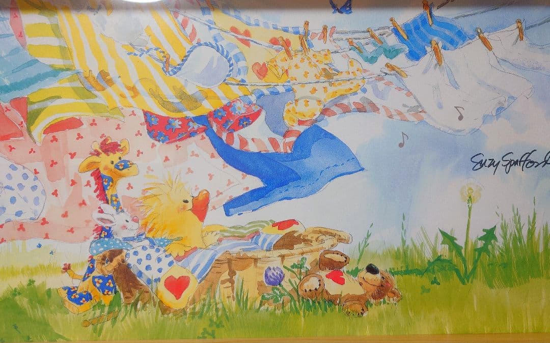 Suzy’s Zoo スージーズー 作者直筆サイン入りポスター 木製フレーム付