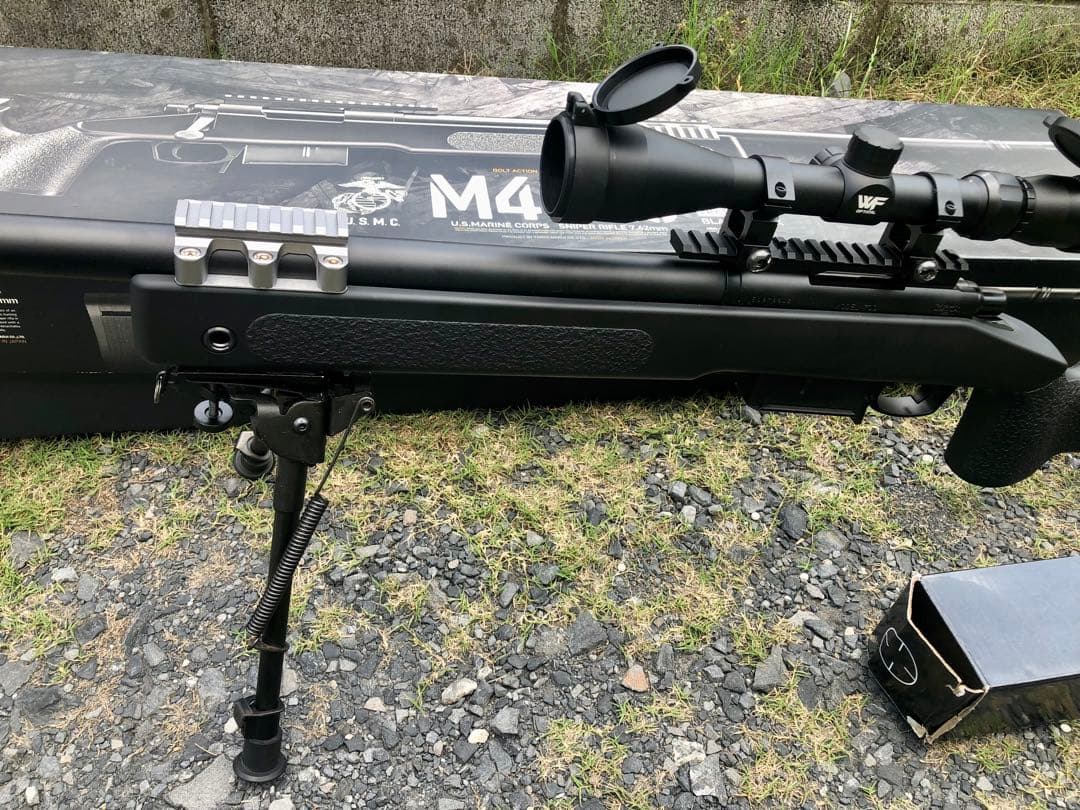 東京マルイ製　エアコッキングライフル　m40A5 スコープバイポッドサプレッサー