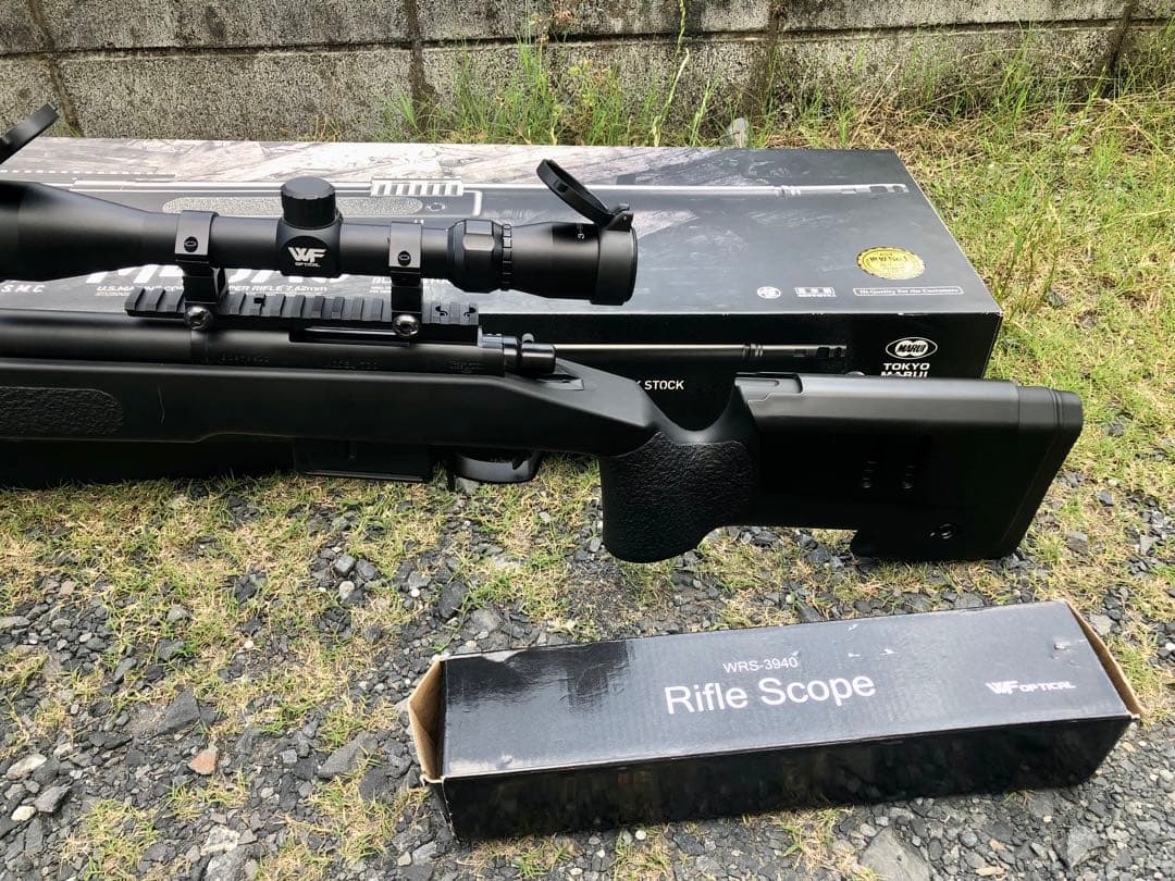 東京マルイ製　エアコッキングライフル　m40A5 スコープバイポッドサプレッサー